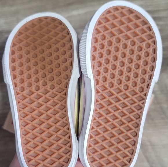 (SOLD) Vans Glittery Pink and White Kids Sneakers - Picture 5 of 5